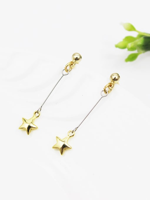 Lang Tony Trendy 16K Gold Plated Star Shaped Earrings 2