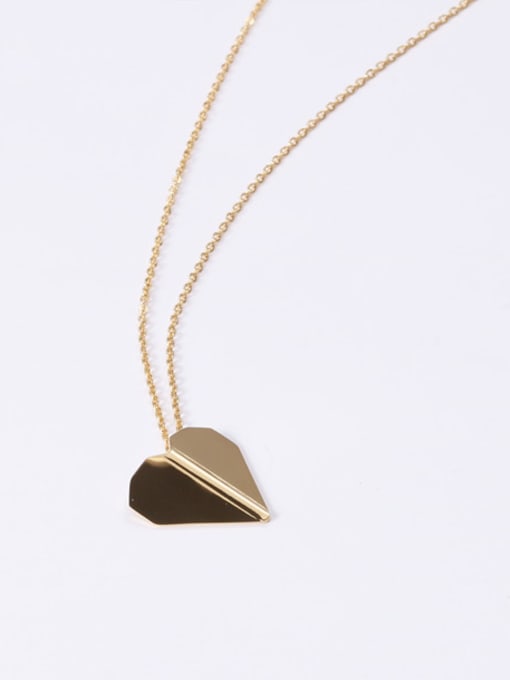 GROSE Titanium With Gold Plated Simplistic Smooth Geometric Necklaces 3