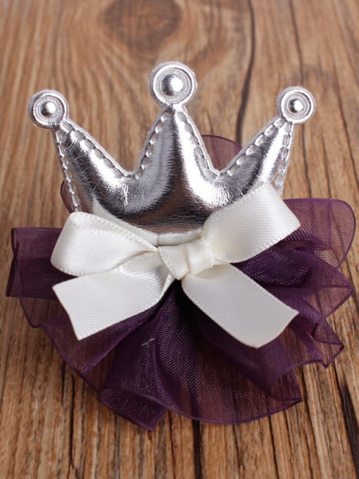 03 Crown Lovely Purple Hair clip