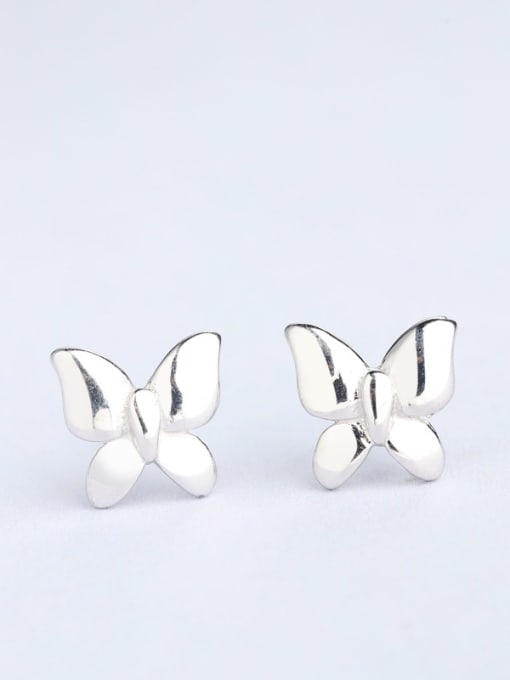 One Silver Women Exquisite Butterfly Shaped stud Earring 3