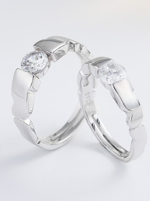 kwan S925 Silver Fashion Simple Lover Ring 2
