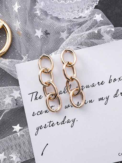 C chain clause Alloy With Gold Plated Fashion Geometric Stud Earrings