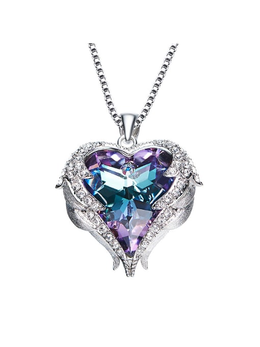 Purple 2018 2018 2018 Heart Shaped Necklace