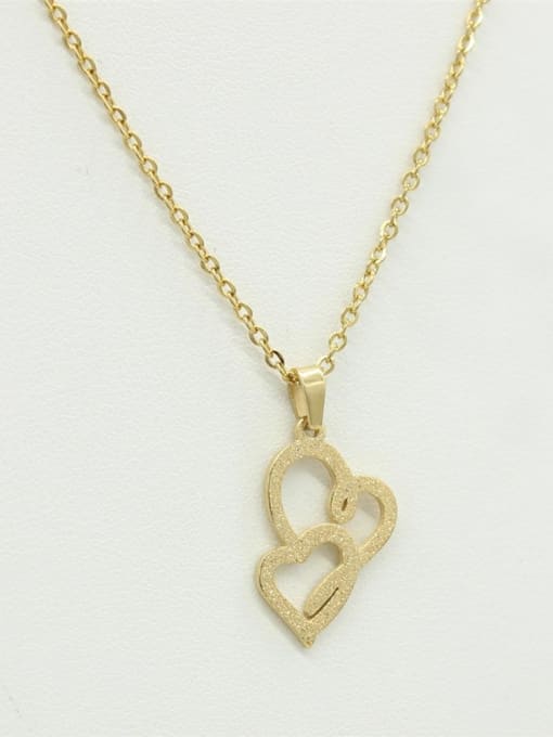 XIN DAI Korean Style Double Hearts Necklace 0