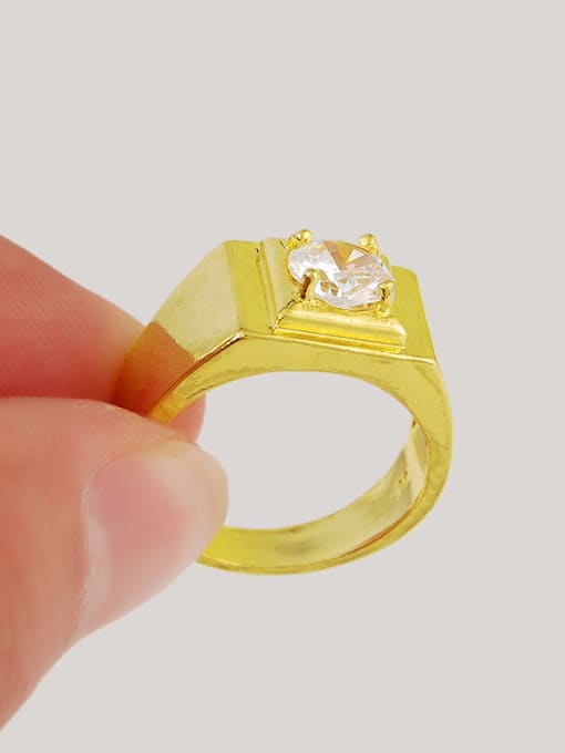 Yi Heng Da Men Creative 24K Gold Plated Rhinestones Copper Ring 2