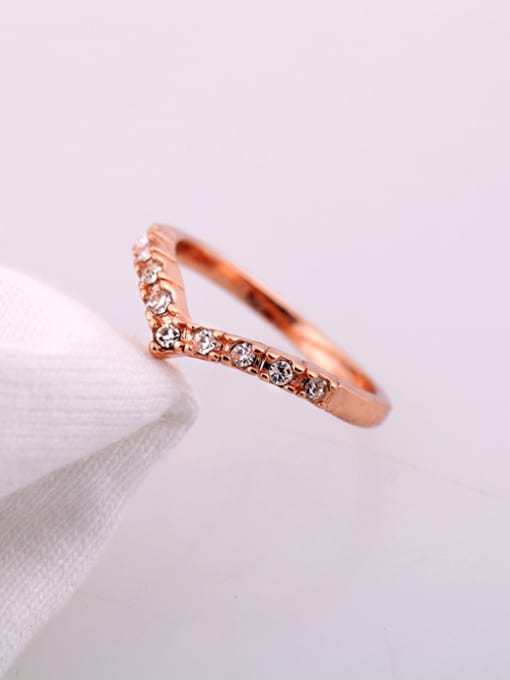 KM Rose Gold Plated Alloy Midi Ring 1