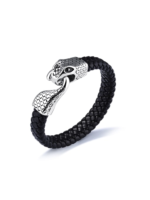 Open Sky Personalized Woven Artificial Leather Snake Bracelet