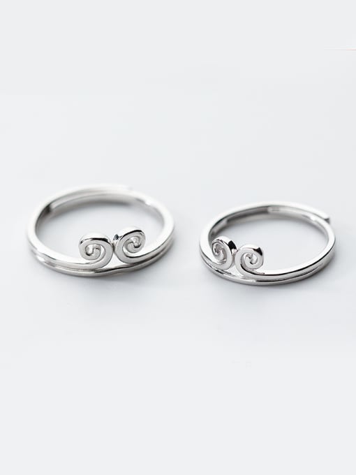 Rosh Couples All-match Geometric Shaped S925 Silver Ring