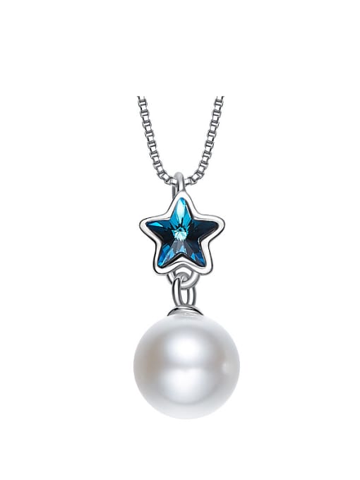CEIDAI Freshwater Pearl Star-shaped austrian Crystal Necklace 0