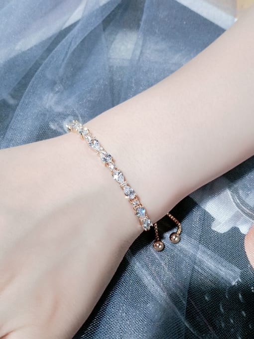 Mo Hai Copper With Cubic Zirconia  Fashion Water Drop Bracelets 1