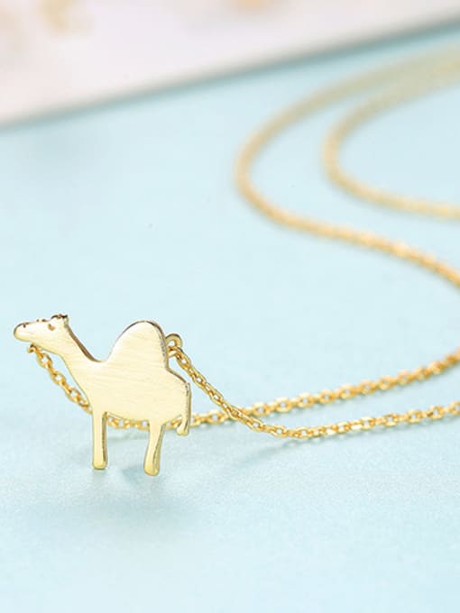 18K Sterling silver cartoon animal shape camel necklace