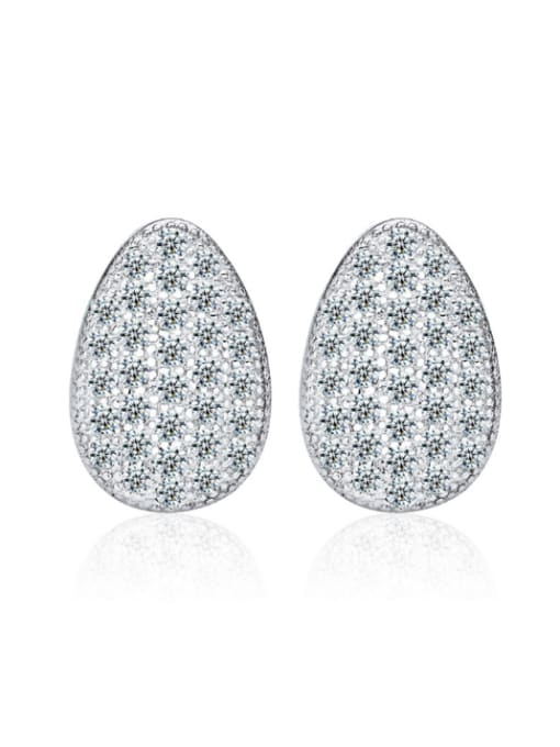 kwan Lovely Personality Stud Earrings with Zircons 0