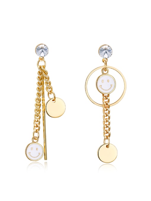 Open Sky Fashion Asymmetrical Smiling Faces Drop Earrings 0