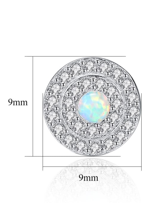 CCUI Sterling silver classic disc opal earrings 3