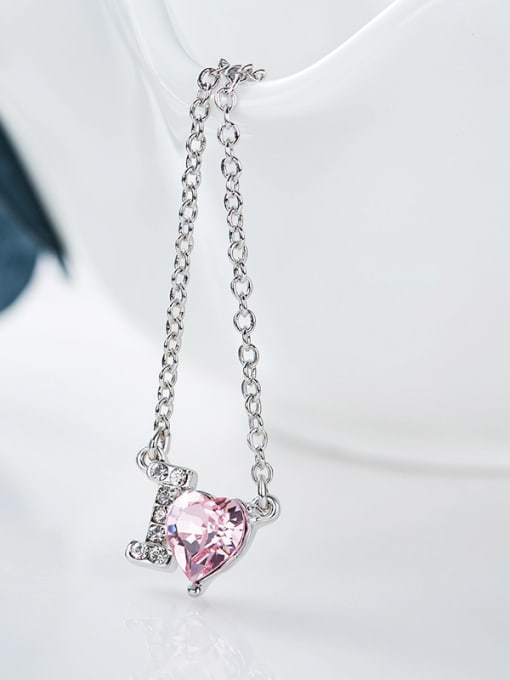 CEIDAI Fashion Heart-shaped austrian Crystal I Love Necklace 2