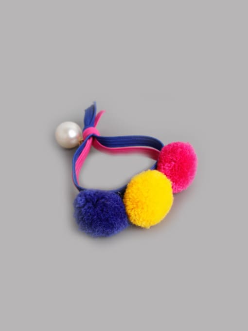 RED YELLOW AND DARK BLUE Color Ball Hair Rope