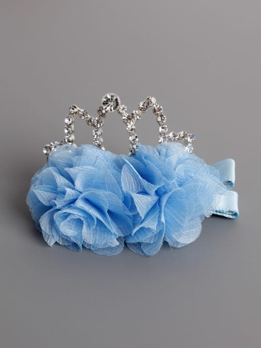 Blue Flower Crown Hairpin