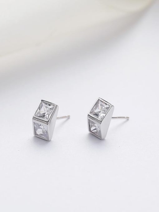 kwan Creative Present Zircon Triangle Stud Earrings 3
