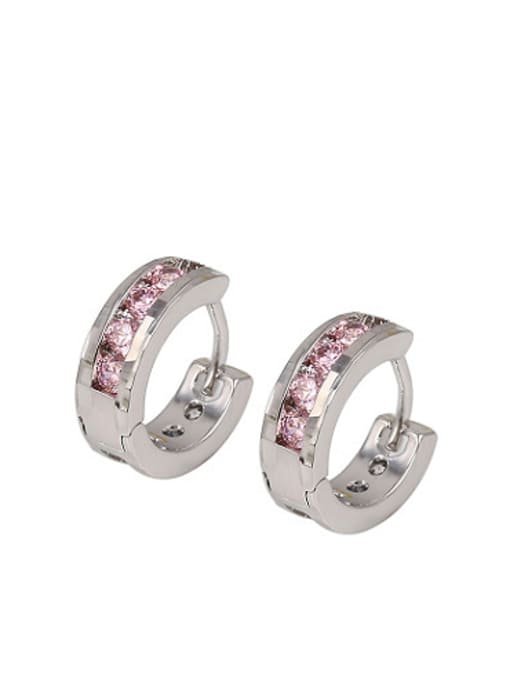 XP Copper Alloy White Gold Plated Fashion Zircon Clip clip on earring 0
