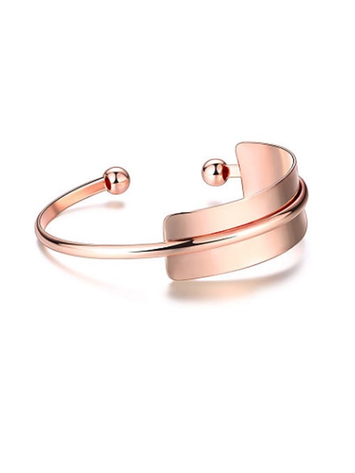 Ronaldo Personality Rose Gold Plated Double Layer Bangle 0