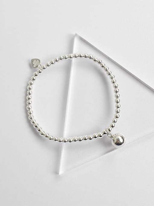 DAKA Simple Little Beads Silver Women Bracelet 0