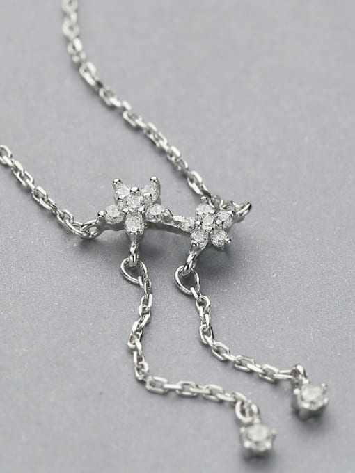 One Silver Plum Blossom Necklace 3