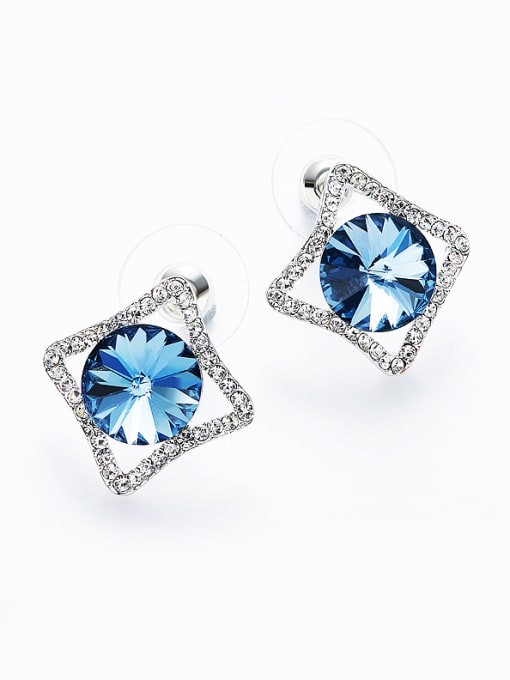 CEIDAI Blue austrian Crystal stud Earring 2