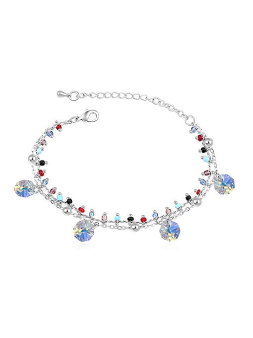 white Fashion Little austrian Crystals Alloy Bracelet