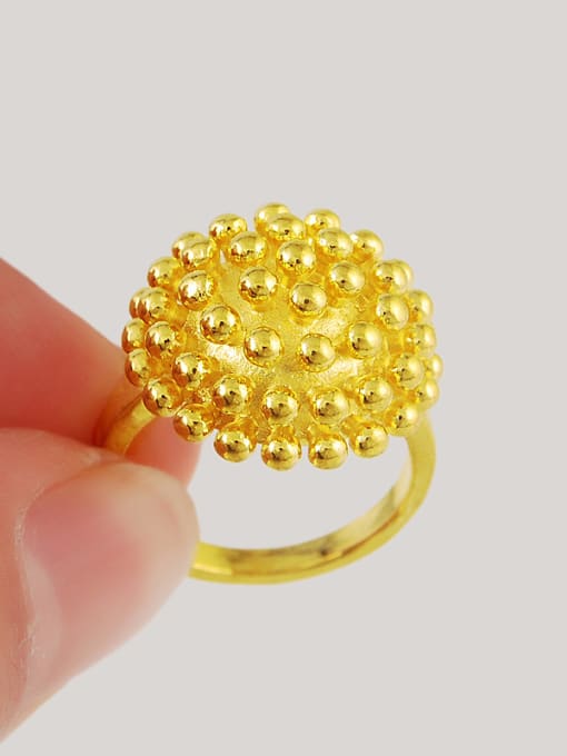 Yi Heng Da Fashionable 24K Gold Plated Round Shaped Copper Ring 2