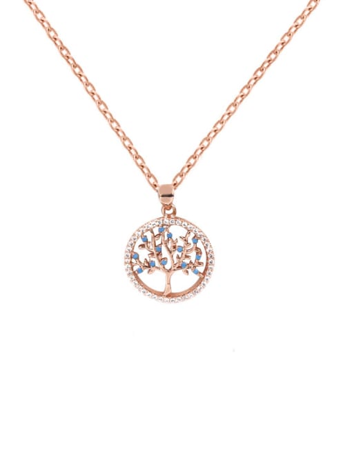 My Model Micro Pave Hot Selling Tree Patter Clavicle Necklace 2