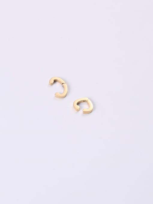 GROSE Titanium With Gold Plated Simplistic Smoot  Hollow Heart Stud Earrings 2