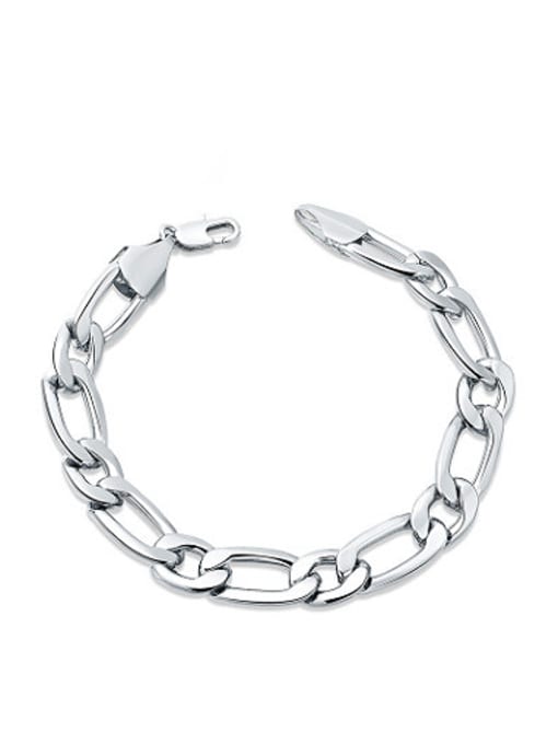 Ronaldo Simply Style Silver Plated Round Shaped Bracelet 0