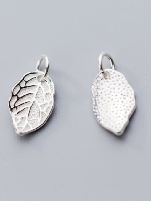 FAN 925 Sterling Silver With Antique Silver Plated Trendy Leaf Charms 3