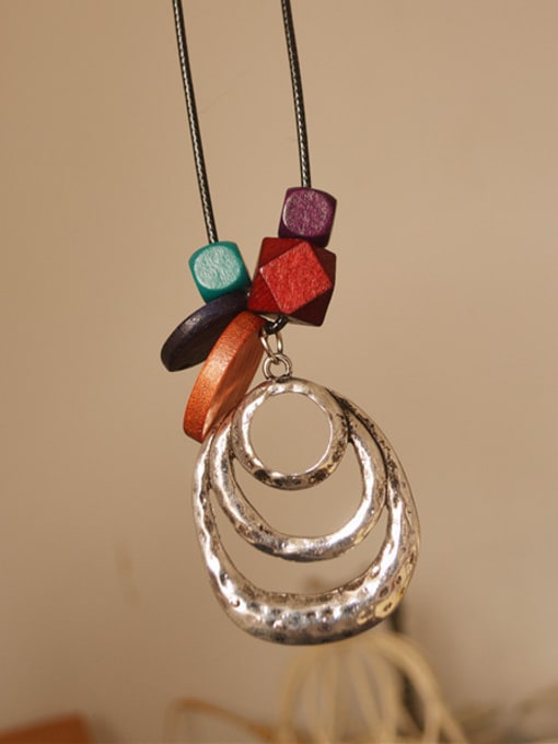 Dandelion Women Retro Circle Shaped Necklace