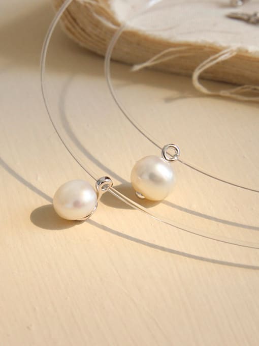 DAKA 925 Sterling Silver With  Freshwater Pearl Chokers 2