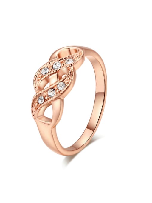ZK Twisted Lines New Design Daily Copper Ring 0