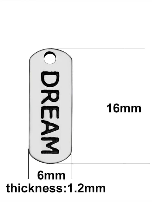 FTime Stainless Steel With Personality Irregular With words Charms 2