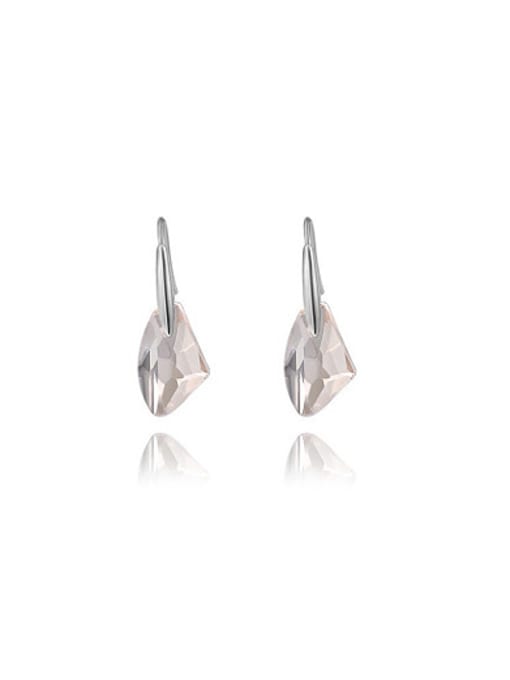 Platinum Personality Geometric Shaped Acrylic Crystal Drop Earrings