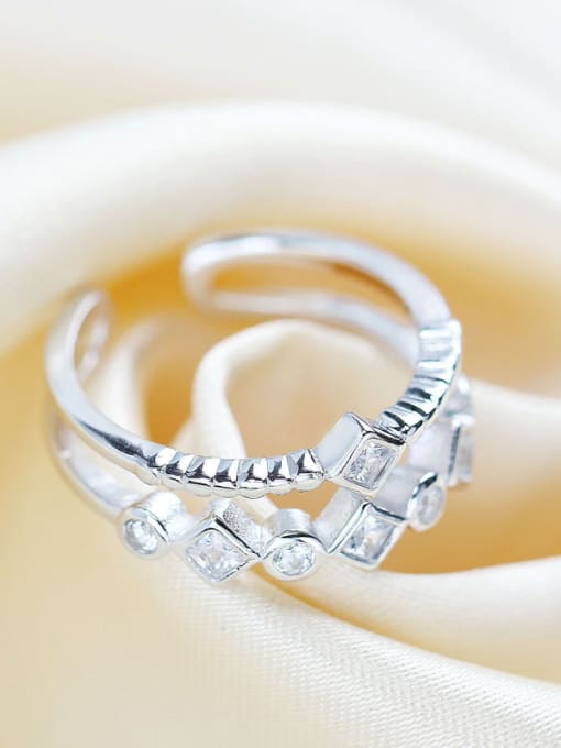kwan Beautiful Zircons Wedding Accessories Opening Ring 1