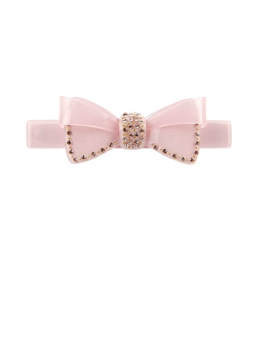 pink Alloy With Cellulose Acetate Fashion Bowknot Barrettes & Clips