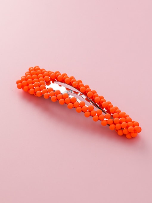 L orange (triangle) Alloy With Platinum Plated Candy-colored beads  Barrettes & Clips