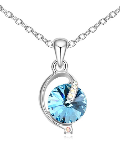 blue Fashion Round austrian Crystal Alloy Necklace