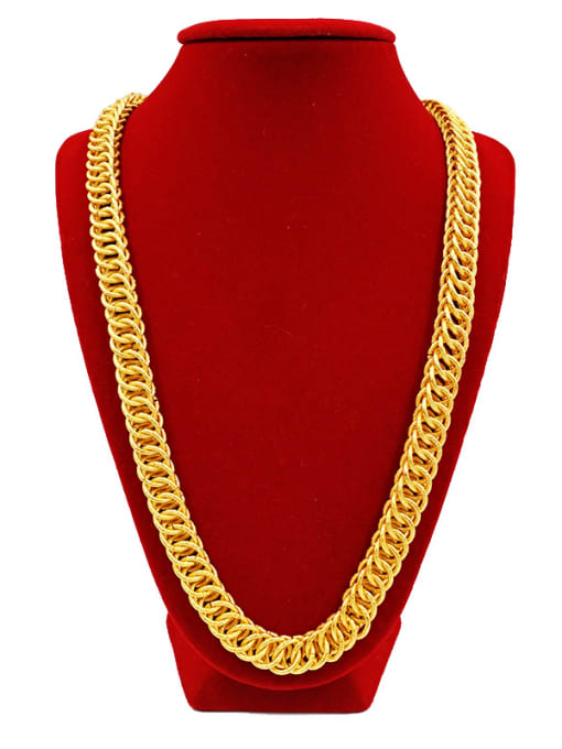 golden 24K Gold Plated Circles Necklace