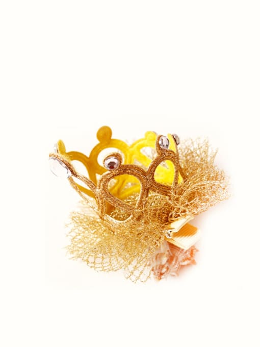Gold Exquisite Crown Hair with mini hat