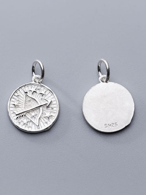 FAN 925 Sterling Silver With Silver Plated Fashion Round Charms
