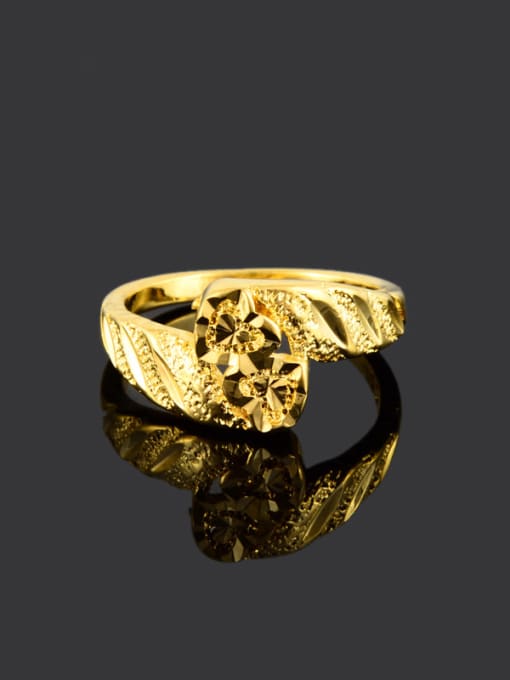 Yi Heng Da Elegant 24K Gold Plated Heart Shaped Copper Ring 1