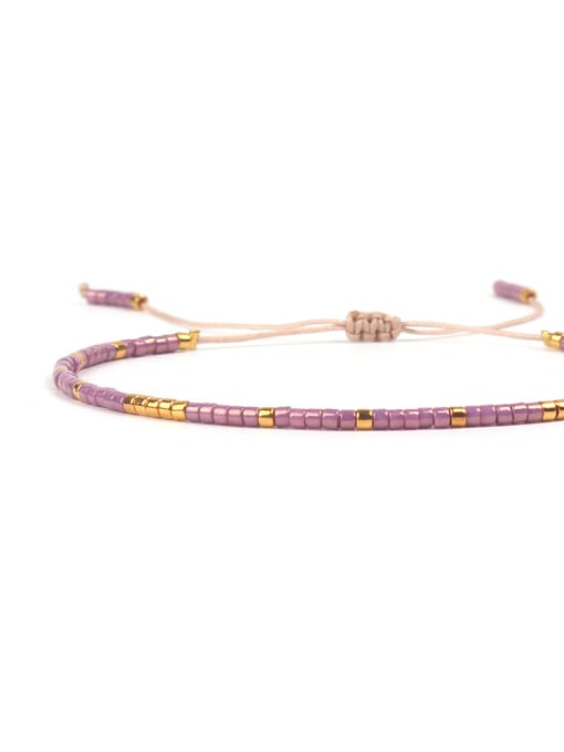 JHBZBVB430-M-1 Women Handmade Colorful Glass Beads Bracelet