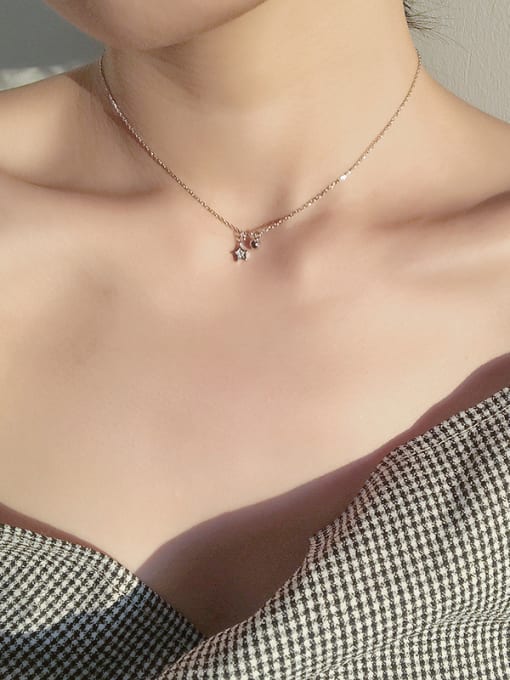 Peng Yuan Little Bell Star Silver Necklace 1