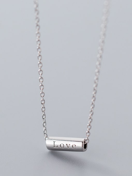 Rosh Sterling silver minimalist printing LOVE necklace 0
