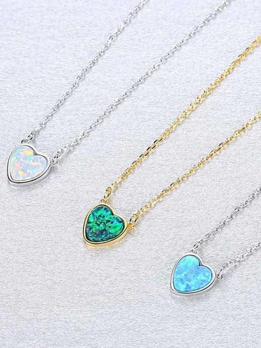 CCUI 925 Sterling Silver With Gold Plated Simplistic Heart Locket Necklace 2